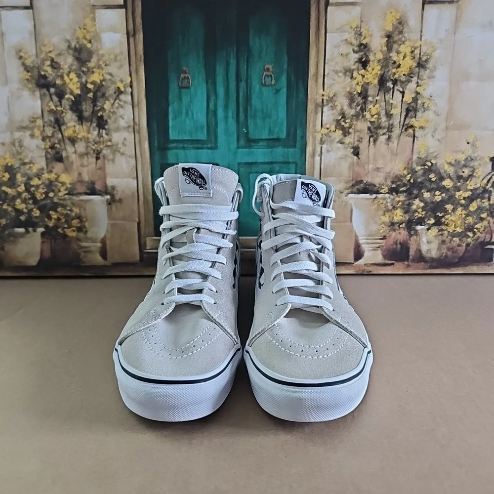 Vans Sk8 High Top Checkered Flame Skateboarding Shoes Mens Size 10